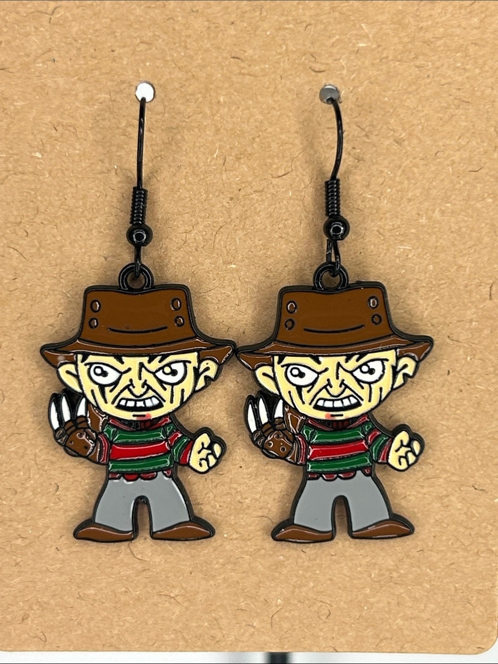 *LAST SET* Halloween Freddy Krueger Horror Character Earrings Fashion Jewelry